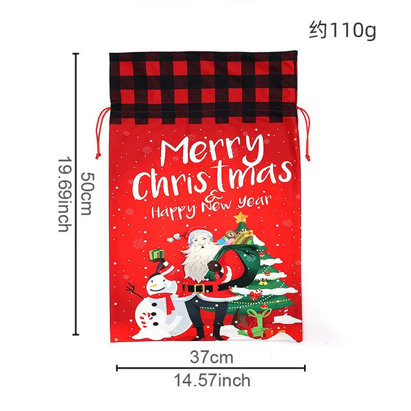 Christmas Decor Christmas Stocking Snowman Santa Elk Bag 2