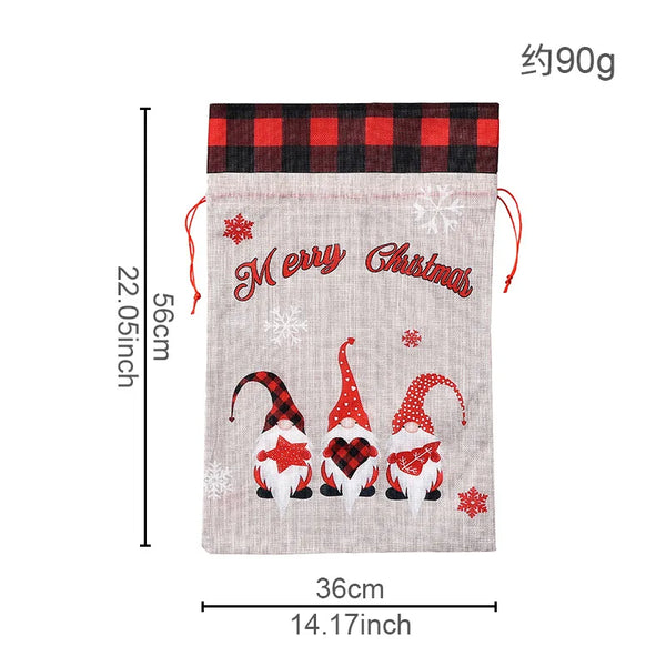 Christmas Decor Christmas Stocking Snowman Santa Elk Bag 17