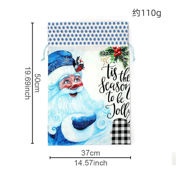 Christmas Decor Christmas Stocking Snowman Santa Elk Bag 4