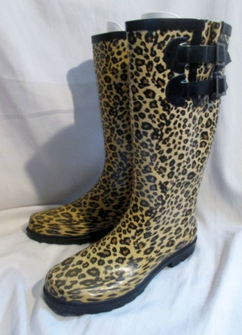 cheetah print rain booties