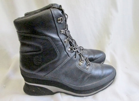 black wedge timberland boots