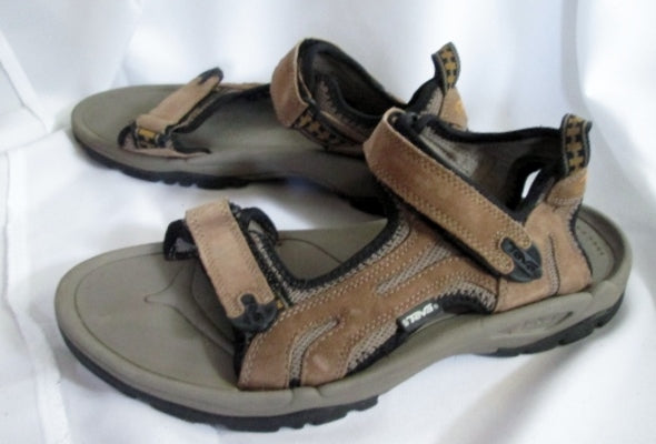 Euc Mens Teva 6571 Spoiler River Sandal Water Aqua Shoes Brown 12 Camp