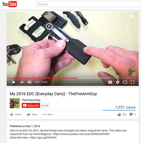 TheFireArmsGuy - Youtube - selects ExtraCarry Mag Pouch for his Kahr Arms CM9