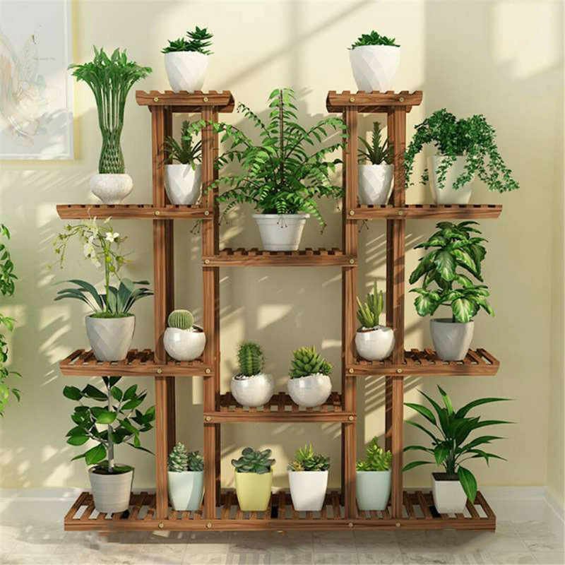 46" Wooden Tiered Plant Stand