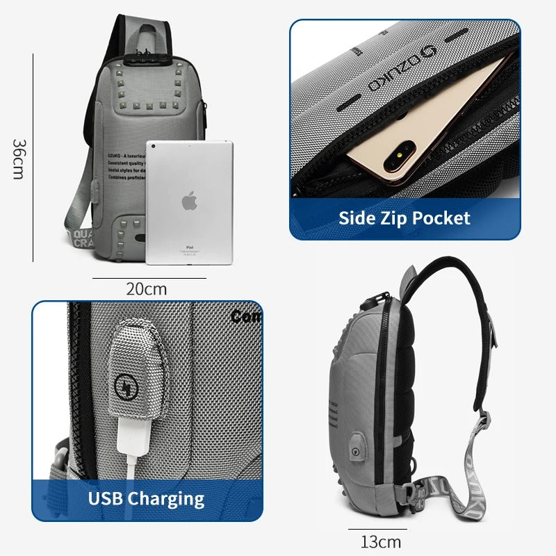 Secure Messenger Bags with USB Charging Modiniva.com