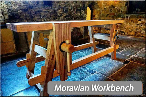 Lake Erie Toolworks, Moravian Workbench, wood vise screw, leg vise, wagon vise