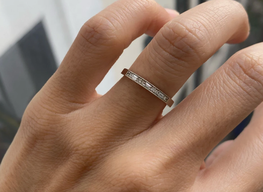 diamond staccato ring