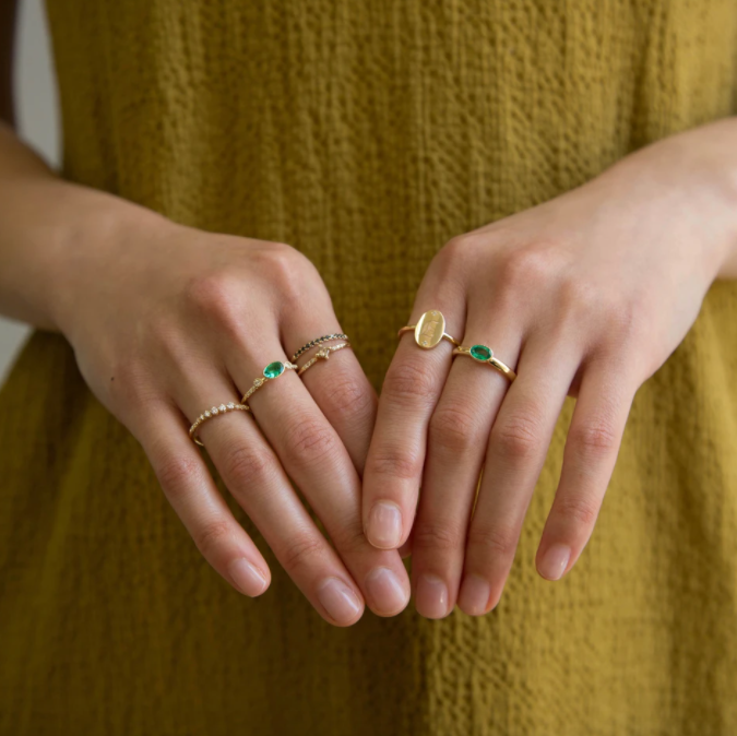 emerald 14k ring