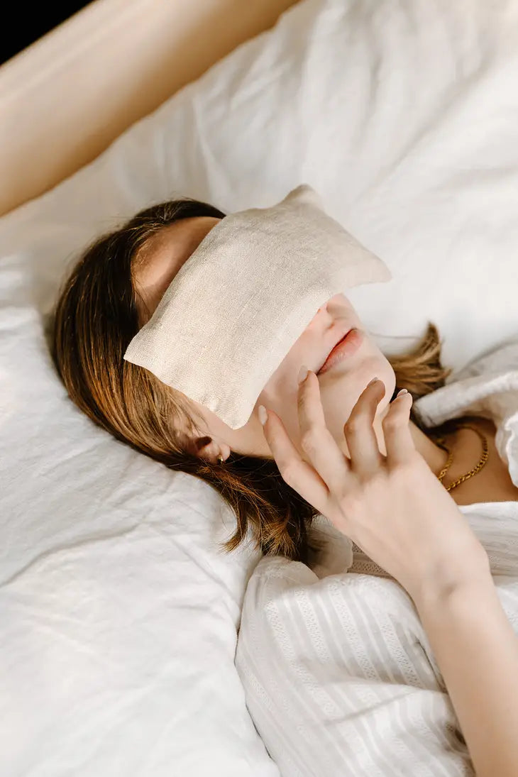 aromatherapy linen eye pillow - blush