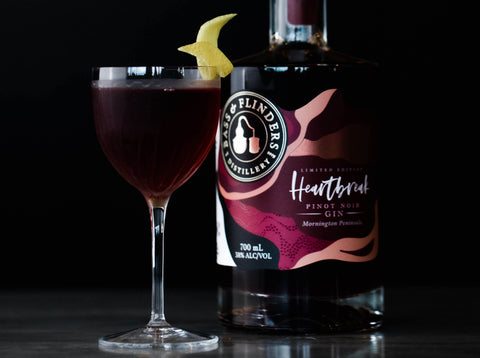 Bass & Flinders Distillery Secret Love Cocktail Heartbreak Pinot Noir Gin