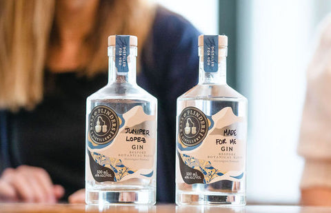 Bass Flinders Distillery Gin Masterclass experience bespoke gin bottles