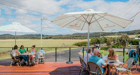 Bass Flinders Distillery new rooftop deck views towards red hill mornington peninsula