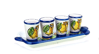 Italian ceramic Limoncello cups