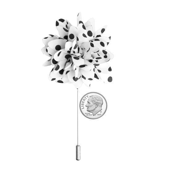 white flower pin