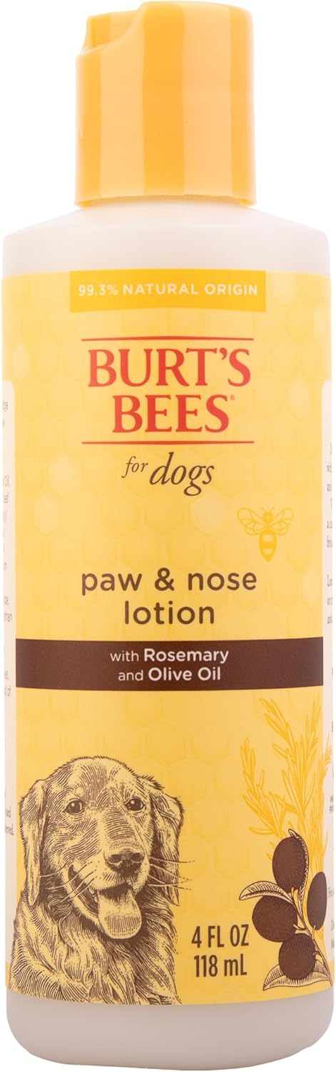 Paw and Nose Lotion with Rosemary and Olive Oil, 99.7% Natural Origin Formulas, Dog Paw Pad Lotion, Paw Moisturizer for Dogs, Dog Nose Lotion, 4Oz