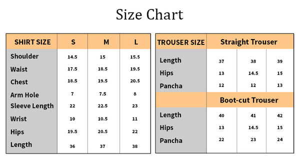 Msk Size Chart