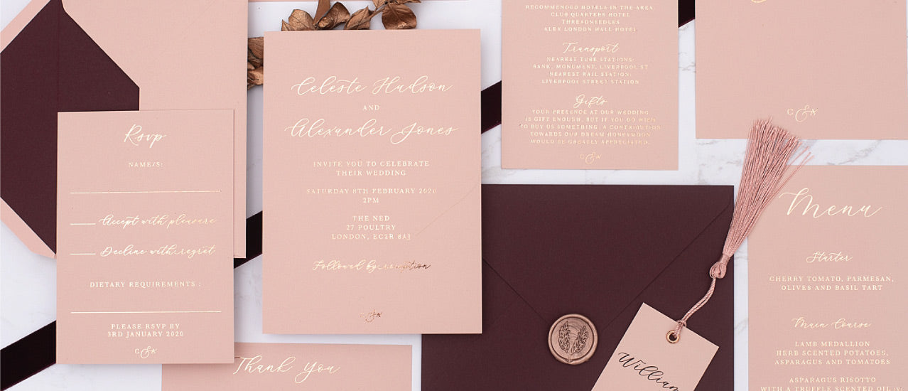Olympia Elegant wedding invitations