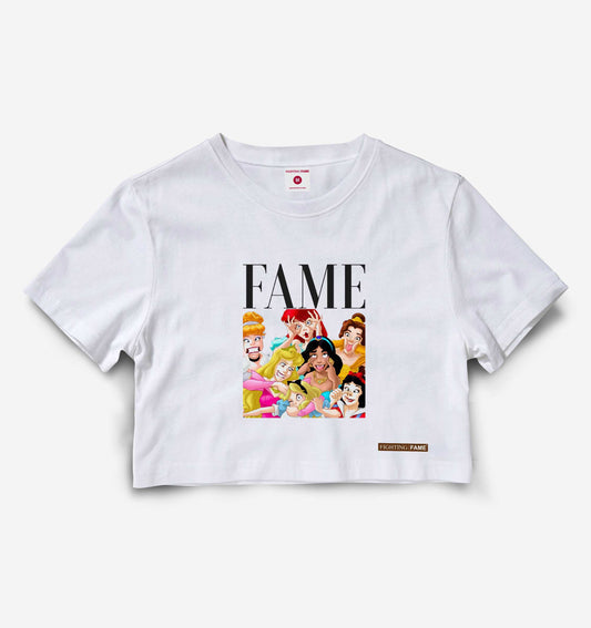 Squad Of Fame White Crop Top