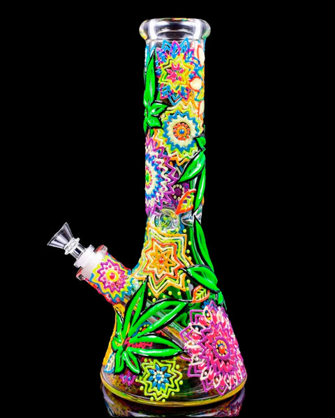 colorful and vibrant beaker bong