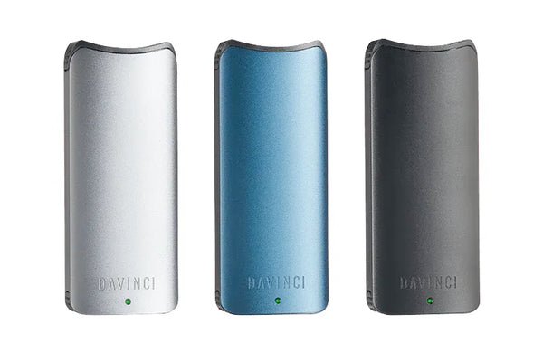 Silver, blue and black colors of Davinci ARTIQ Vaporizer