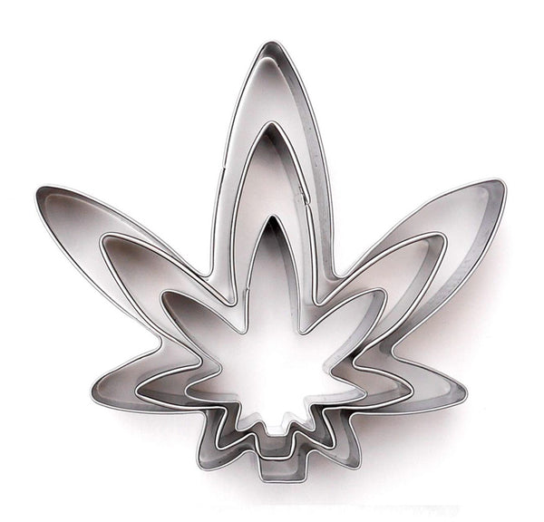 Weed leaf cookie cutters stoner gift idea