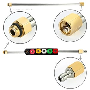 4000 PSI Telescoping Pressure Washer Wand Kit for easy cleaning of gutters, roofs, and walls from Qorava.