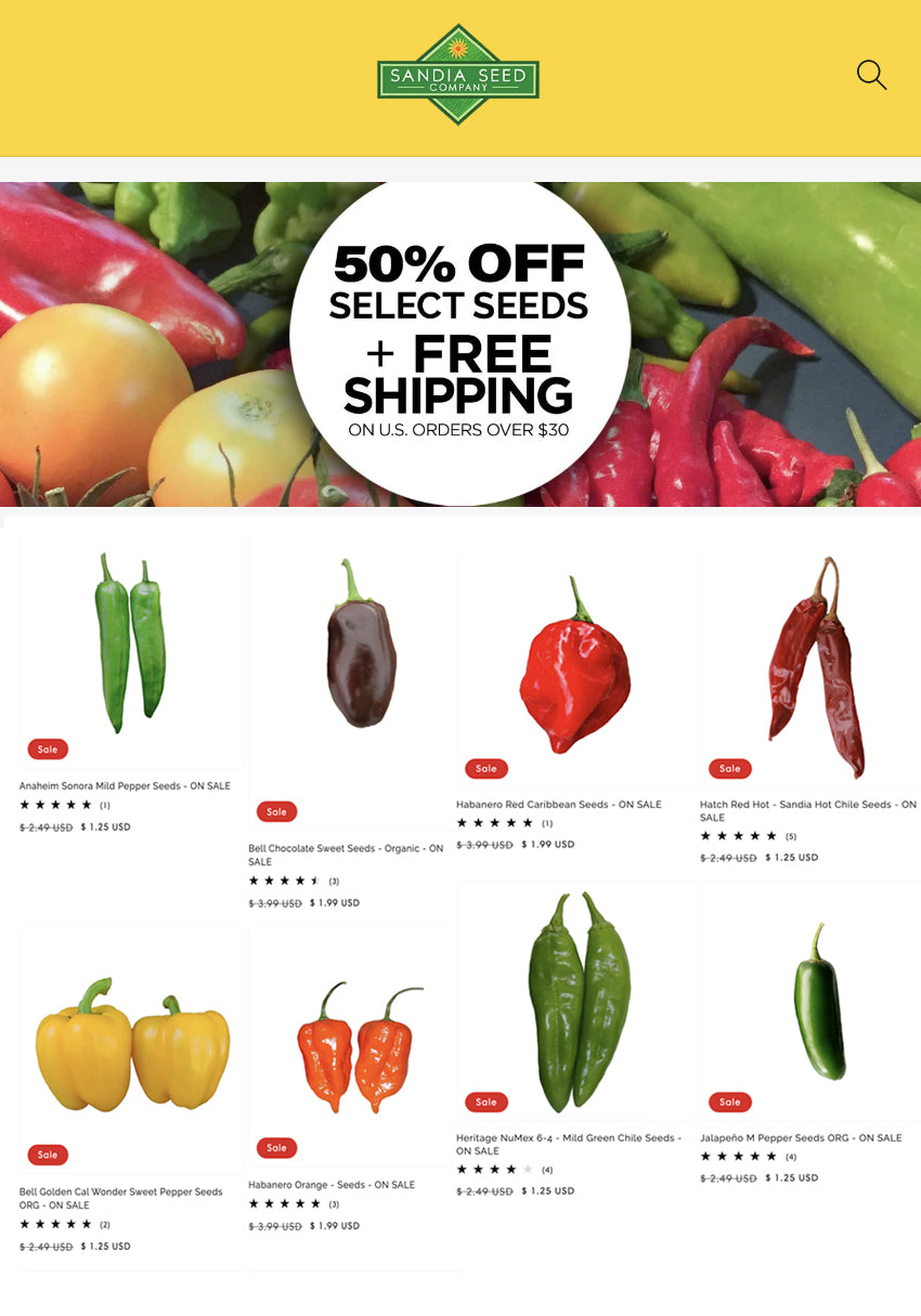 50% Off Seeds