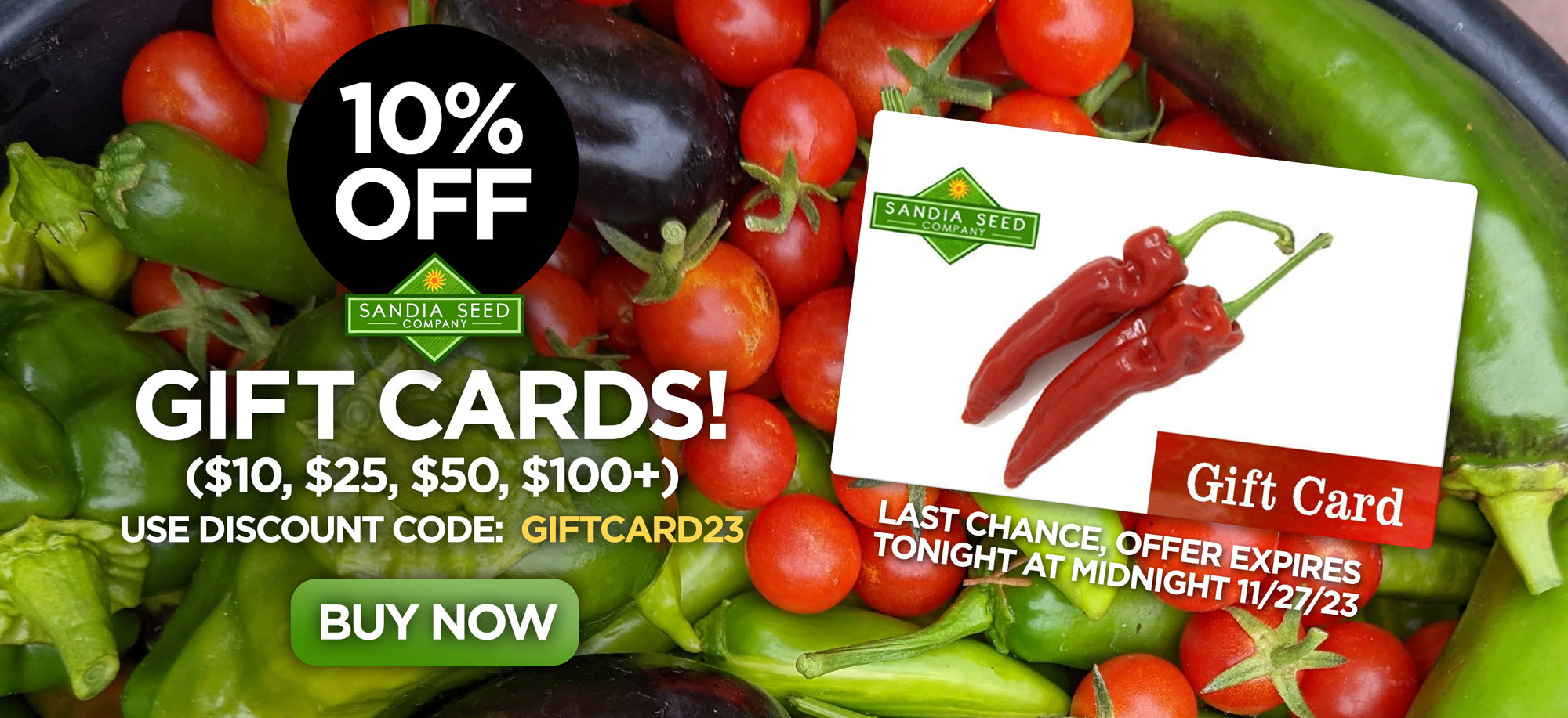 10% Off Gift Cards with discount code: GIFTCARD23
