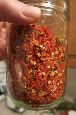 Dried Aleppo Peppers make great Hot Pepper Flakes!