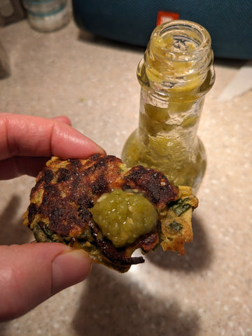 Savory Apple Recipe: Zucchini Apple Fritters Recipe with Hot Sauce