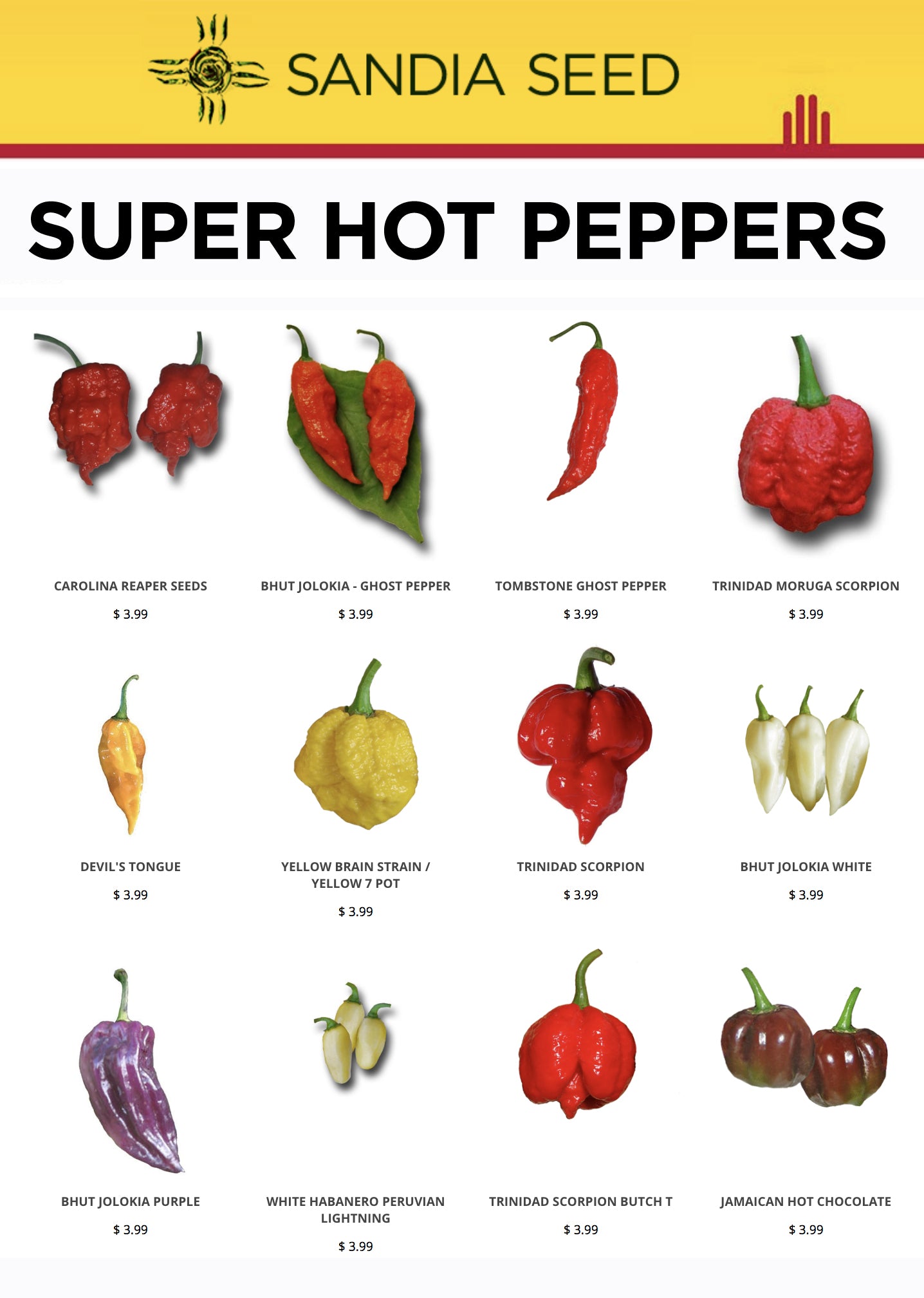 Hottest Pepper 2020 Sandia Seed Company