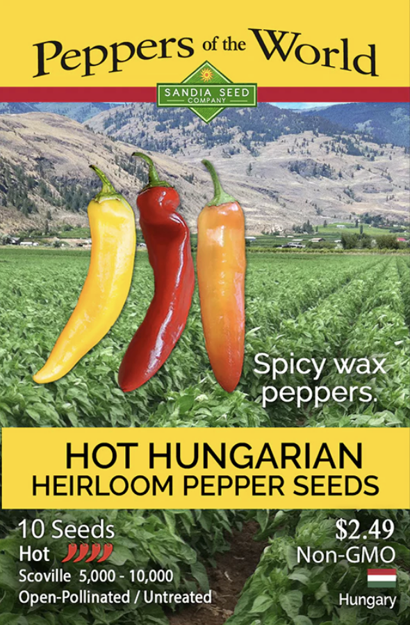 Short Season Peppers: Hot Hungarian Wax Pepper Seeds