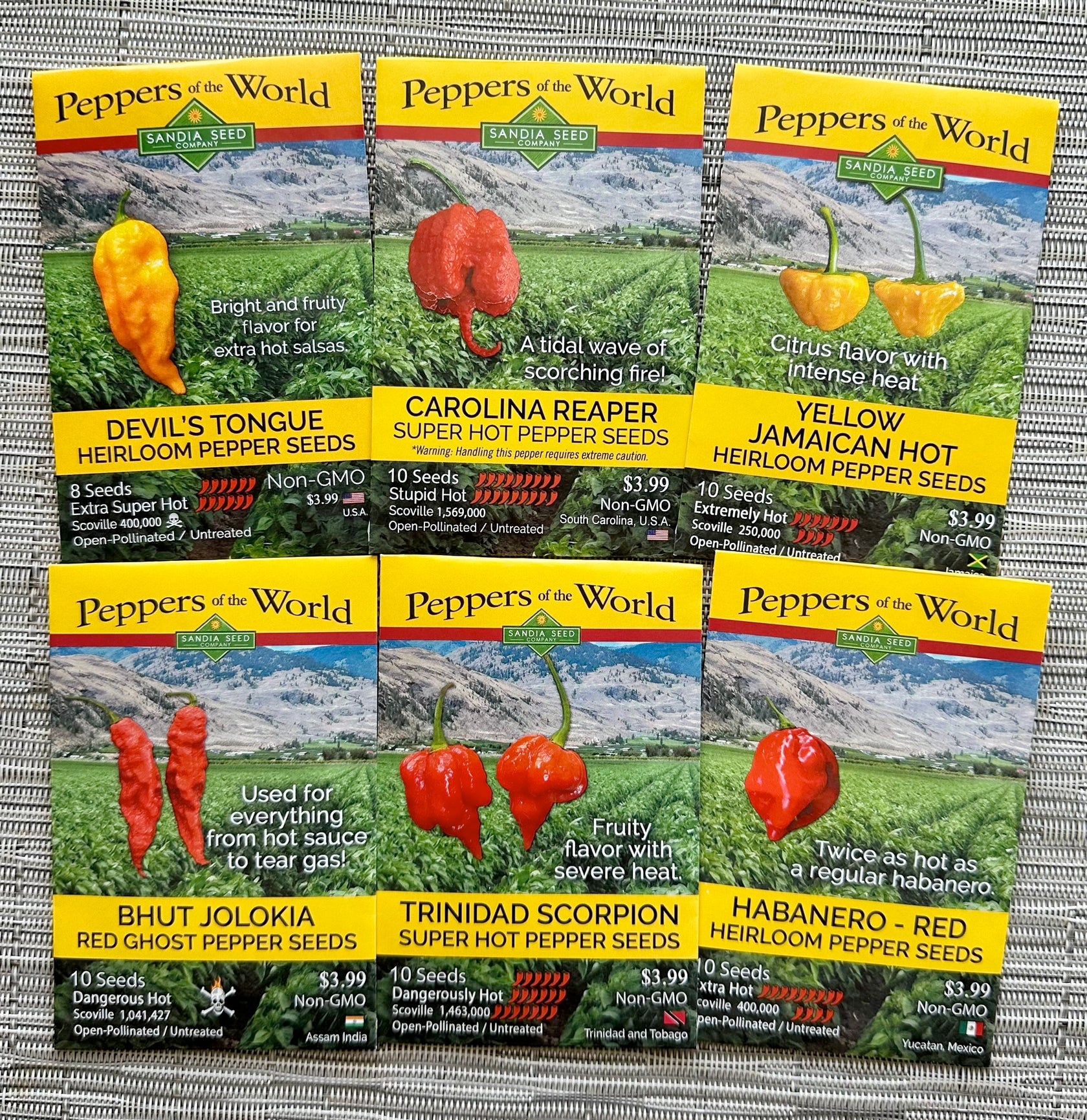 Sizzling Hot Pepper Seeds 6-Pack