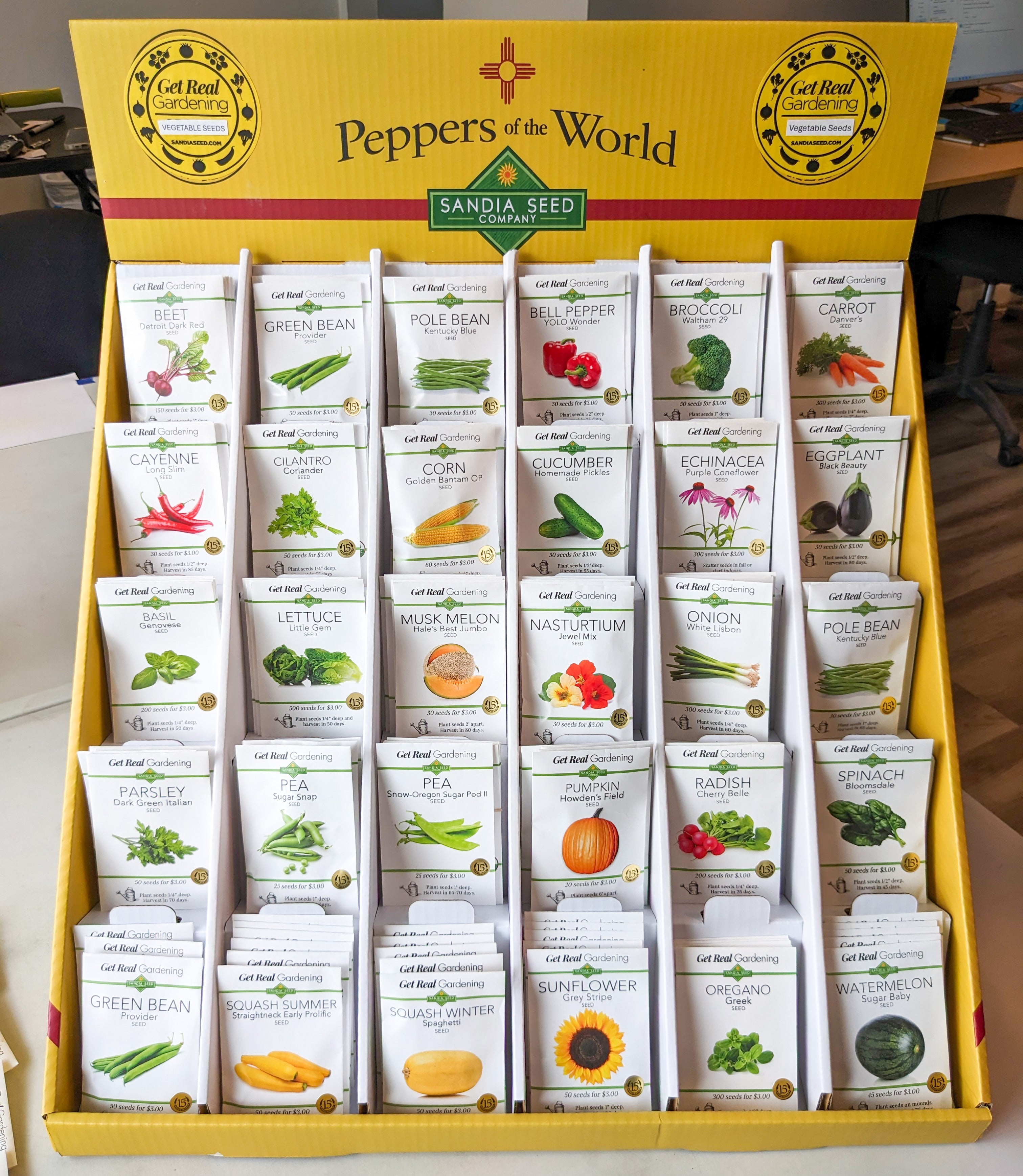 Vegetable Seed Displays