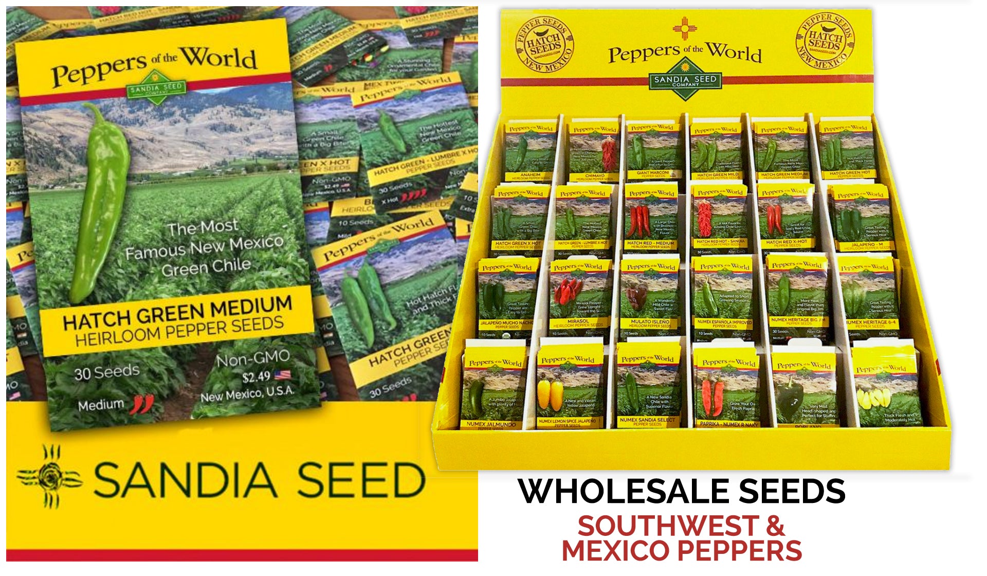 Wholesale Seeds - Hatch Chile Pepper Seeds, Hot Pepper Seeds