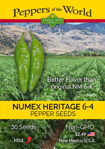 Numex Heritage 6 4 Mild Green Chile Seeds Sandia Seed Company