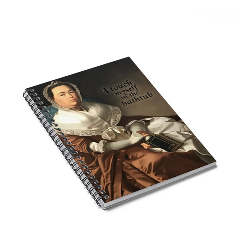 "I touch myself in the bathtub" Funny Renaissance Style Notebook