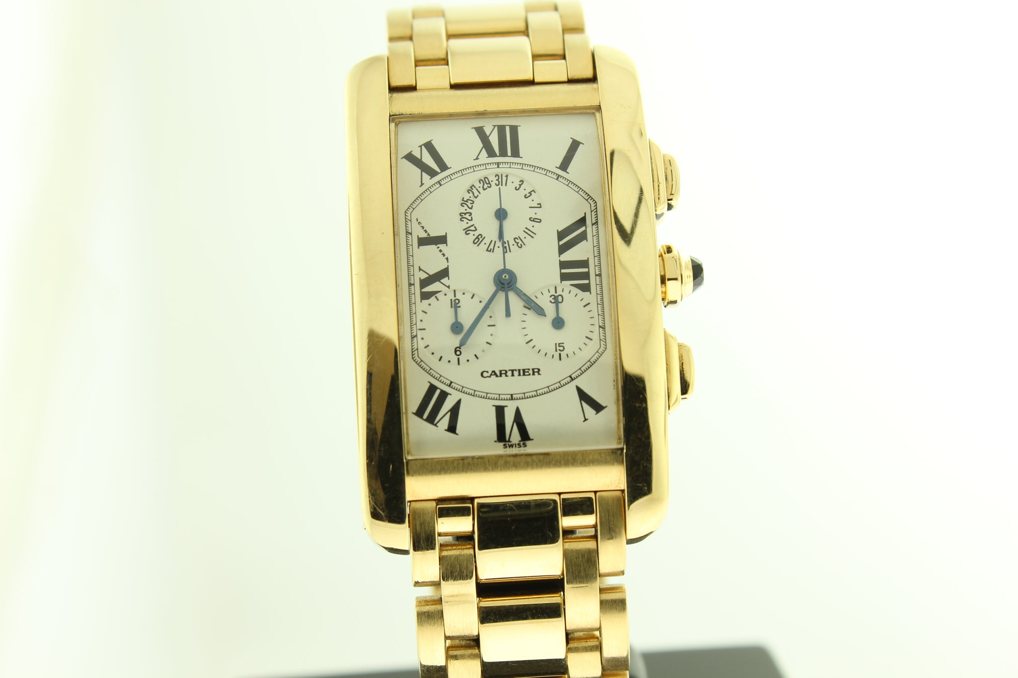 cartier tank solid gold