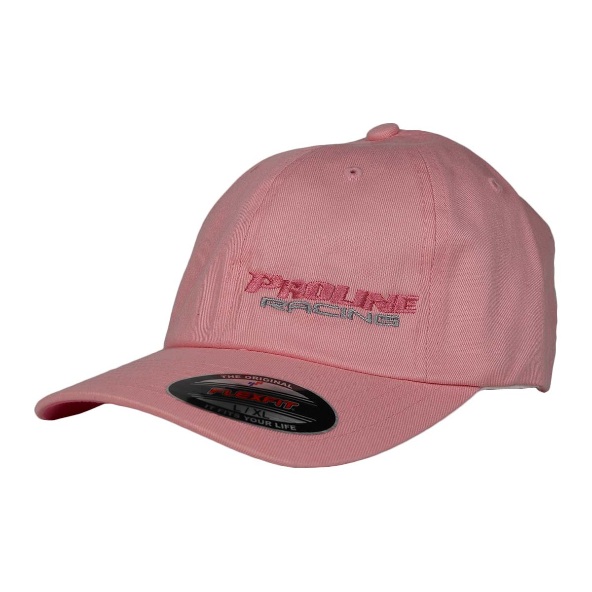 BLACK HAT W/ Line Racing PLR LETTERING FLEXFIT PINK HAT - Pro -