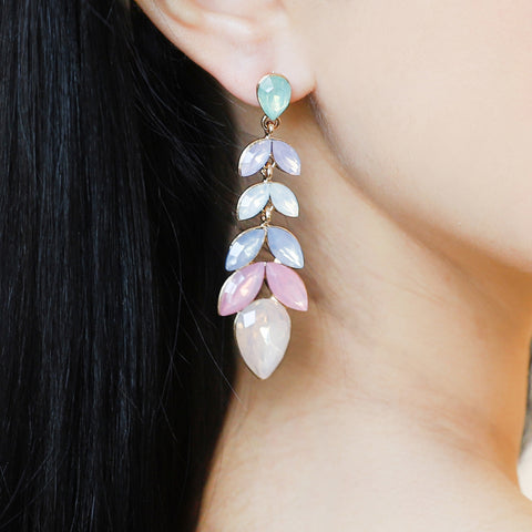 Lillian Flower Petal Earrings - Multi