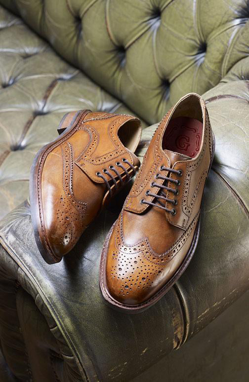 Vegan Oxford Brogue - Men's Wingtip in Corn Leather