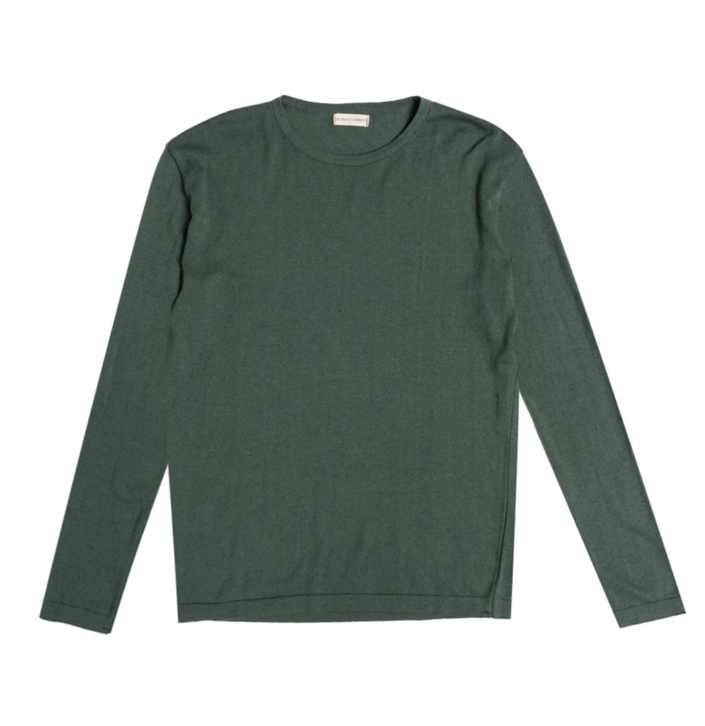 Cashmere Blend Crew Neck Knitted Sweater Forrest Green | The Project ...