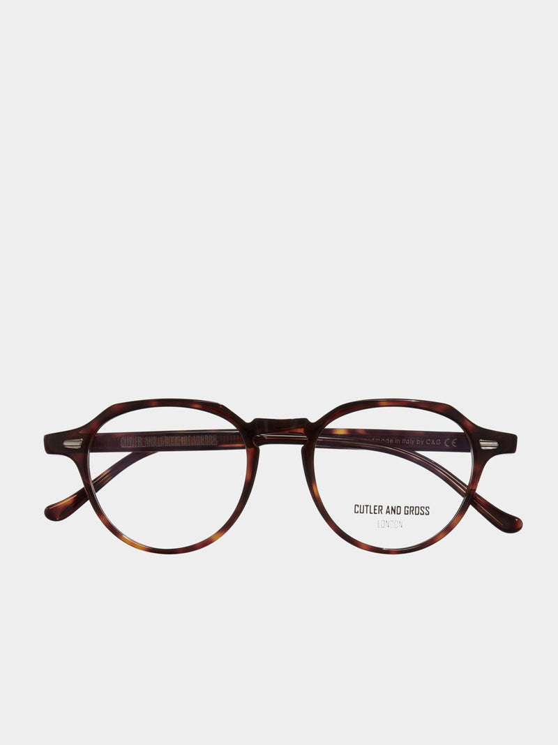 Cutler and Gross Hexagonal-Frame Tortoiseshell Optical Glasses