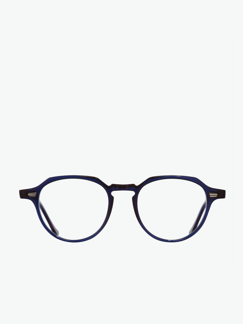 Cutler and Gross Hexagonal-Frame Navy Acetate Optical Glasses