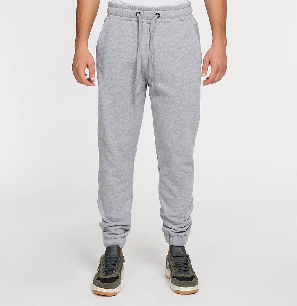 Regular Fit Cotton Sweatpants Melange Grey | The Project Garments - A