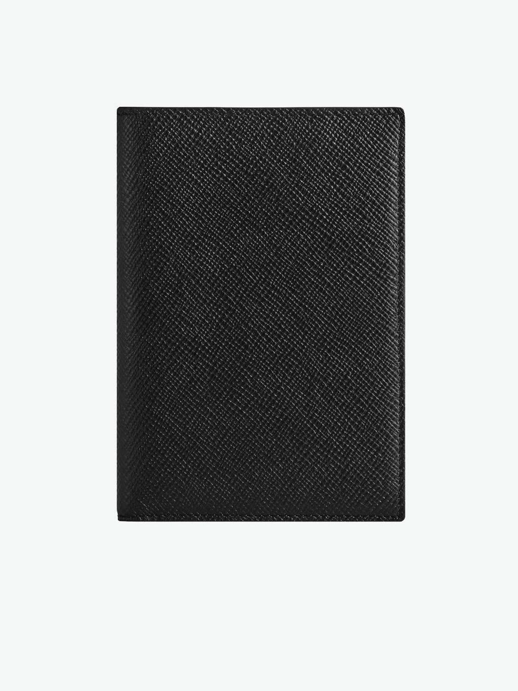Smythson Panama Marshall Textured-leather Travel Wallet in Black