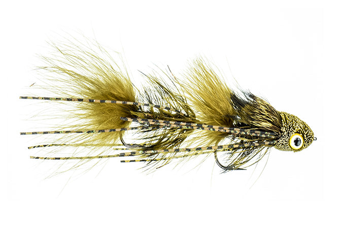 Articulated Headbanger Sculpin - Olive - Articulated Streamer – Strike Fly