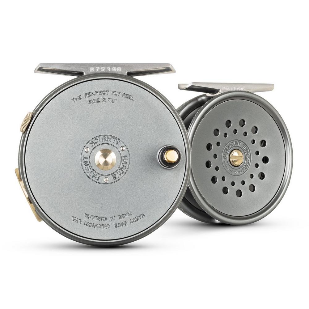 Hardy Flyweight Fly Reel With Sheepskin lined leather pouch