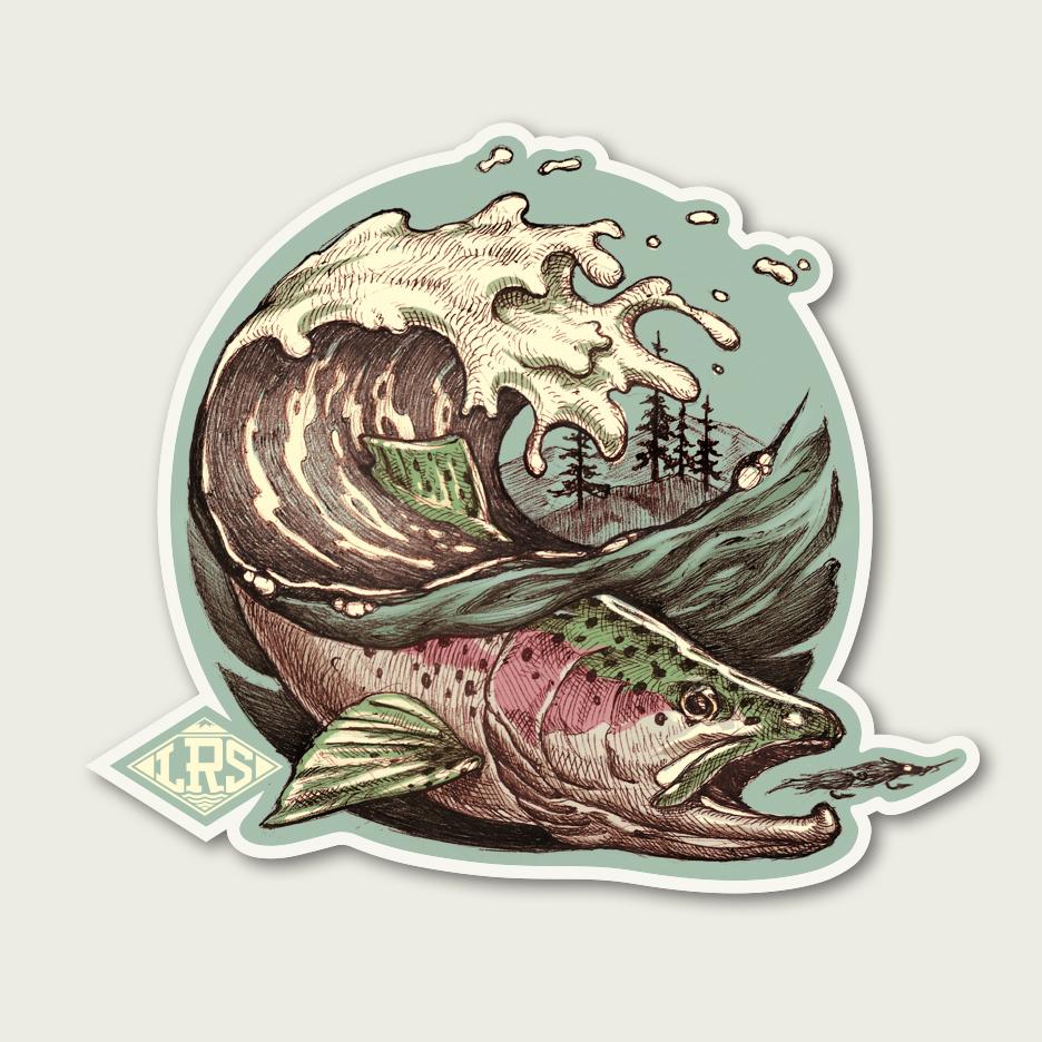 Māori Trout Sticker – Fishpond
