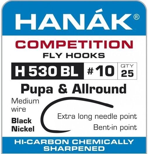 Hanak Competition H333BL Barbless Czech Nymph Hooks - 25 pcs - FrostyFly